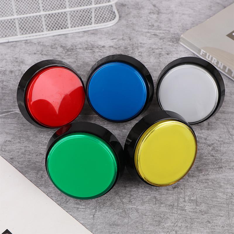 5 Color Micro Switch Button Auto Reset Button For Arcade Cabinet Arcade Button 60MM DC 12V LED Large Round Button
