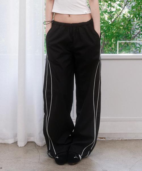 Beojinkiseu Pipe Side Line Track Pants - Black