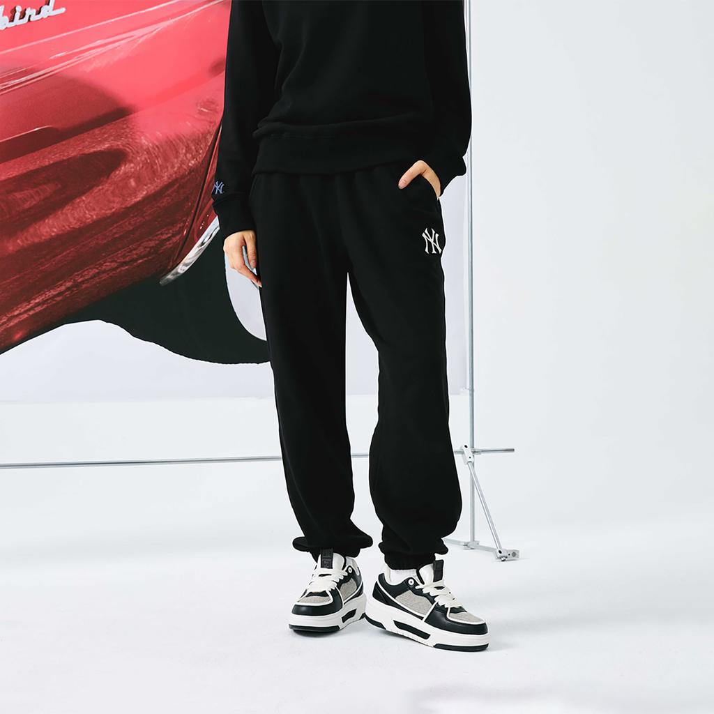 New MLB New York Yankees Basic Collection 24FW Knitted Sports Pants Unisex Black 3APTB0244-50BKS
