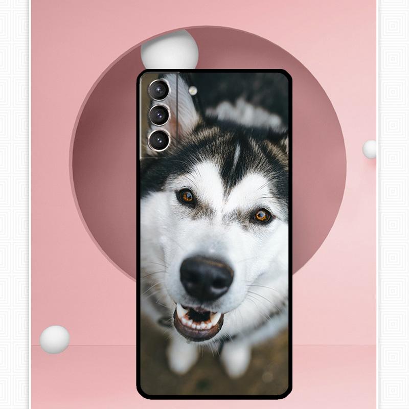 Animal Husky puppy Case For Samsung Galaxy S25 Ultra S20 S21 S22 S23 S24 Ultra S9 S10 Plus S25 FE Cover Funda