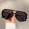 1/2 Pcs Vintage Pilot Sunglasses Fashion Double Bridge Gradient Multi-color Casual Shades Women Trendy Luxury Design Sun Glasses