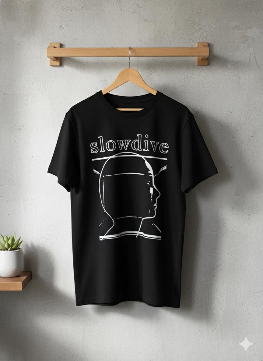 Unisex Adult Casual Music Slowdive Minimalist Head Outline Shoegaze... S