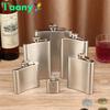 Portable Stainless Steel Hip Flask, Wine Bottle, Whisky Pot, Alcohol Container, Pocket, Leakproof Wine Bottle, Screw Cap