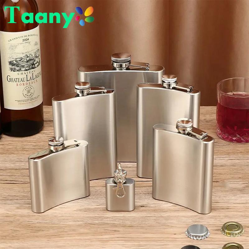 Portable Stainless Steel Hip Flask, Wine Bottle, Whisky Pot, Alcohol Container, Pocket, Leakproof Wine Bottle, Screw Cap