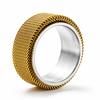 6mm/8mm Rotatable Grid Stainless Steel Ring Decompression Rotating Couple Ring Jewelry
