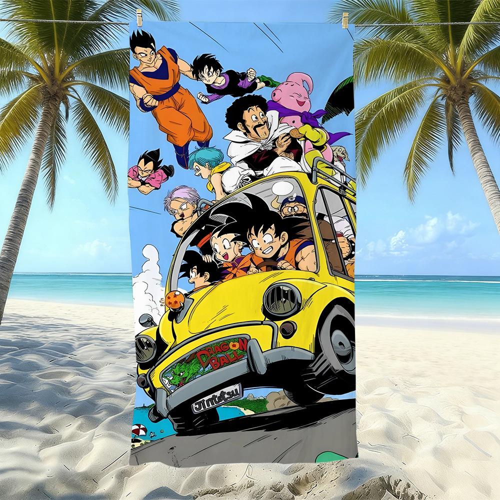 Animation Beach Towels Thickened Microfiber Quick-Drying Bath Towels Outdoor Travel Towels Can Be