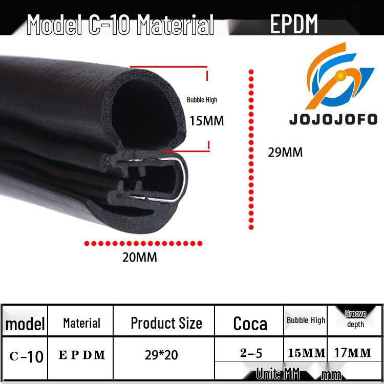U-Shaped Waterproof Anti-Collision Dustproof Electrical Cabinet Rubber Seal