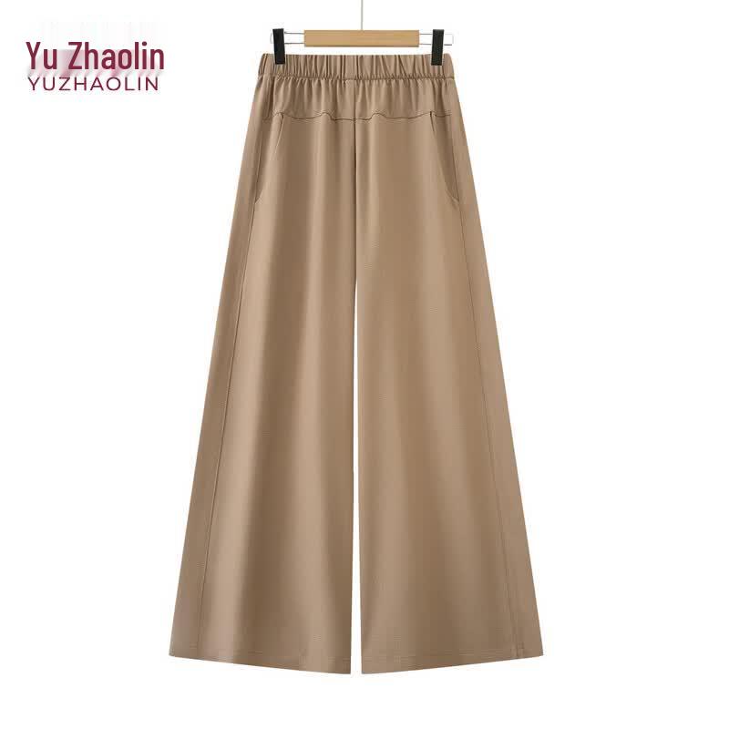 YUZHAOLIN Women s Loose Wide-Leg Elastic Waist Pants 3XL