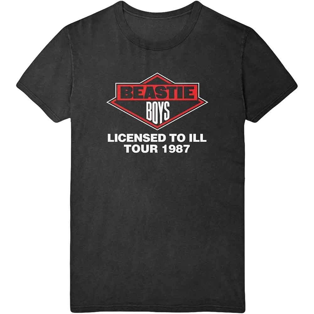 The Beastie Boys T Shirt Licensed to Ill Tour 1987 Official Mens Black XXL S