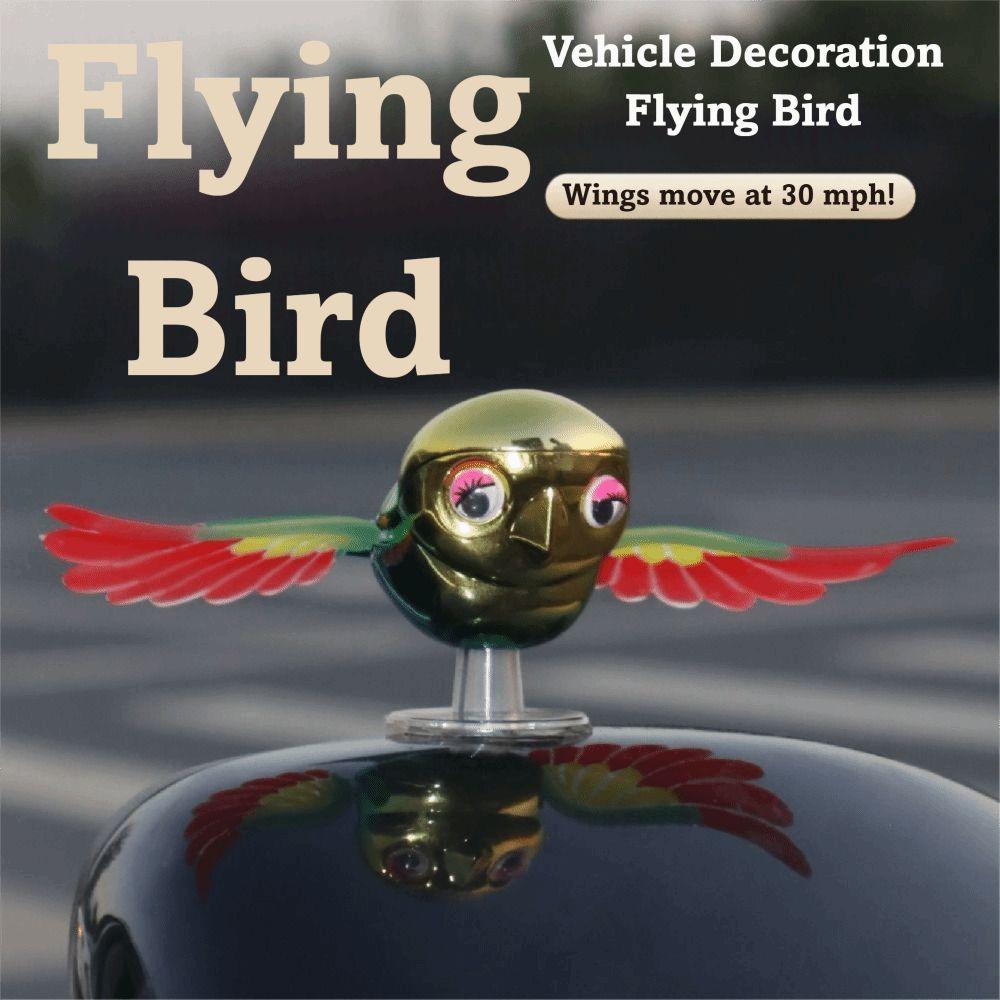 ABS Material Flying Bird Ornament Waving Wings Rearview Mirror Decor Helmet Decoration  Home Decor