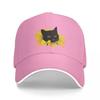 New Black Cat Popping Out Of A Sunflower Bucket Hat Cap Fashion Casual Baseball Caps Adjustable Hat Summer Unisex Baseball Hats