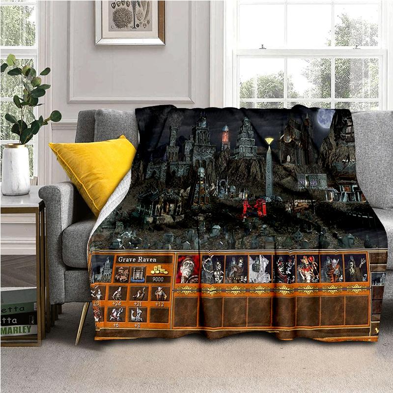 HOMM Game 9 Factions Races Stronghold Dwelling Creatures Heroes of Might and Magic Soft Blanket for Living Room Bedroom Bed Sofa