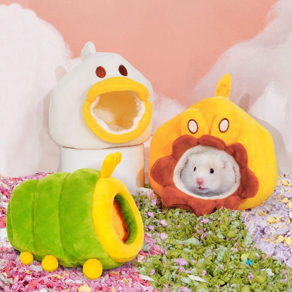 

Soft Hamster Cotton House Warm Guinea Pig Sleeping Bed Winter Hamster Nest Winter