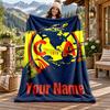 Club America Custom Name Flannel Blanket Personalized Soft Warm Plush Throw Blanket Customized Gift for Family Friends