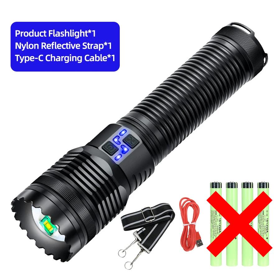 Lanterna Ultra Luminoasă 9000LM Folosește Baterie 4*181350 Putere Mare 3500M Rază Lungă Zoom Lanterna Reîncărcabilă Lanterna Tactică