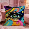 ArtCreative Art EyesS Cushion Cover Premium Comfort Reversible Pillow Cove Two in One Design for Any Room  Car Interior