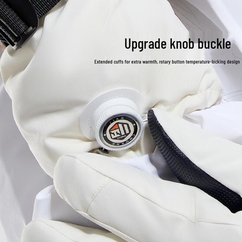 Xihong Windproof Waterproof Warm Ski Gloves with Knob Tightening