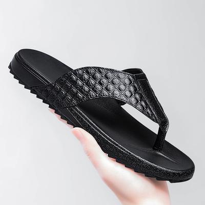 Mode Stijlvolle Outdoor Heren Slippers Mode Man Zomer Strand Flats Ademende Sandalen Heren Pantoffels Eenvoudige Handgemaakte Halve Sleep Slides