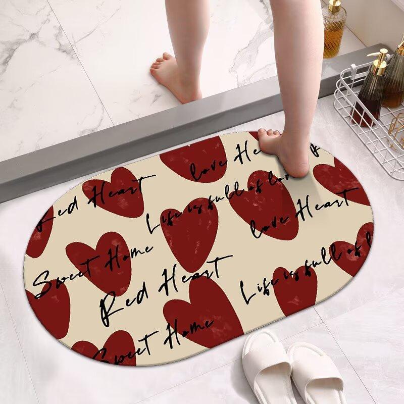 Bathroom Cabinet Diatom Mud Door Absorbent Foot Mat Quick Drying Non-slip Floor Mat Toilet Toilet Door Mat Carpet