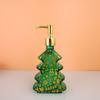 Christmas Design Glass Dispenser Bottle Refillable Pump for Shampoo Soap Lotion Holiday Bathroom Decor Gifts Vanity Organizer