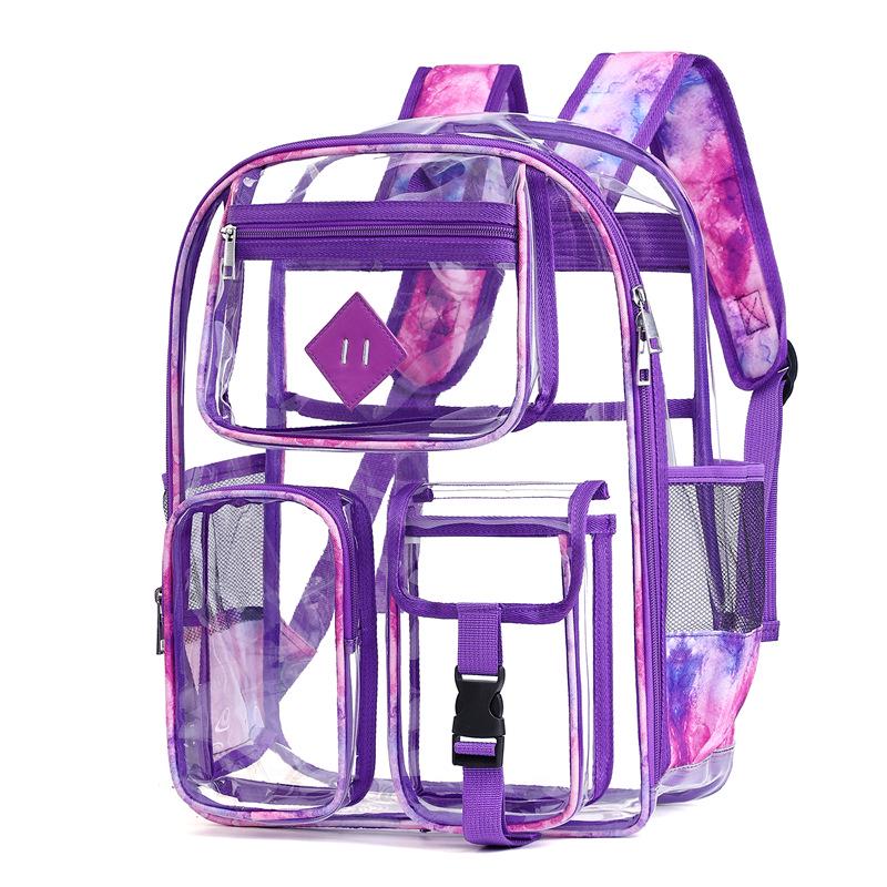 Large Capacity Transparent PVC Backpack for Students