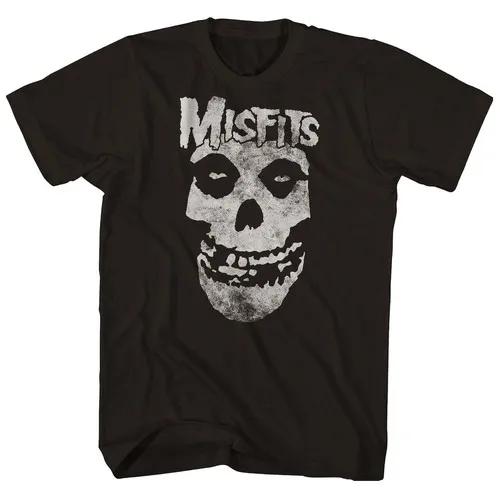New Fashion Misfits Punk Style Tshirt Retro Street Skull Pattern Unisexs Tshirt