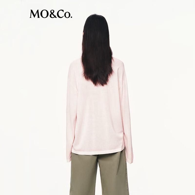 MO&Co. Women's Distressed Loose Knit Sweater MBE3SWT009