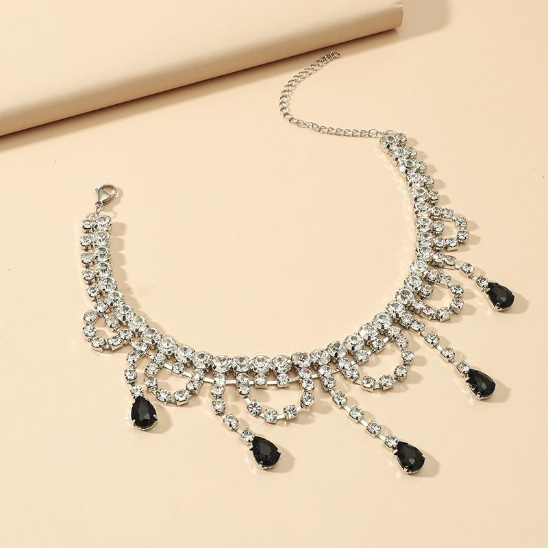 Meier Sparkling Diamond Multi-layer Tassel Necklace - Fashionable Vintage Court Style Statement Necklace