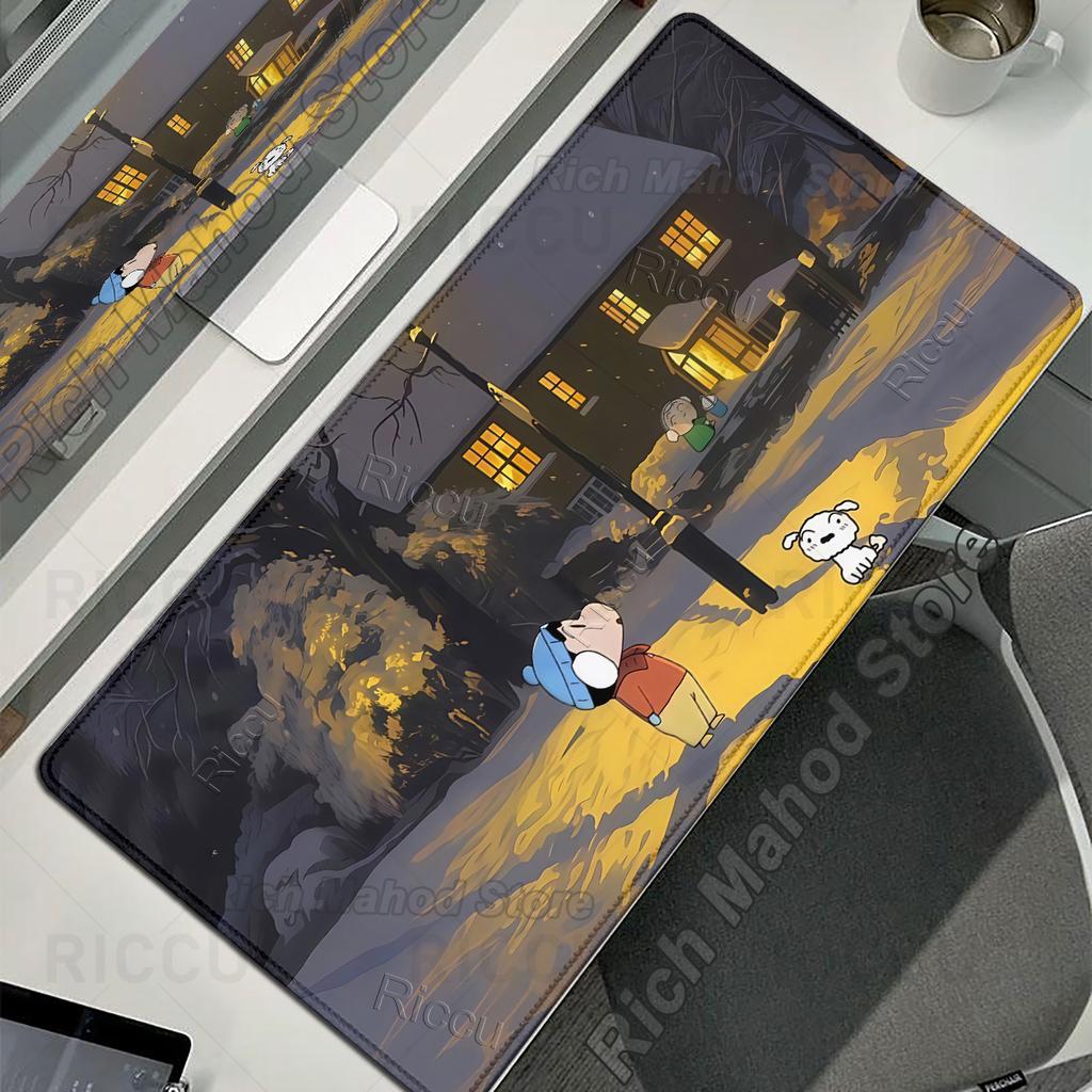 Anime Kawaii C-Crayon Shin-chan Pattern Mouse Pad Cute Cartoon Nonslip Rug Gaming Table Laptop Computer Keyboard Large Desk Mats