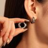 High-End Metallische Geometrische Kreis Ohrklemme Ohrringe für Frauen