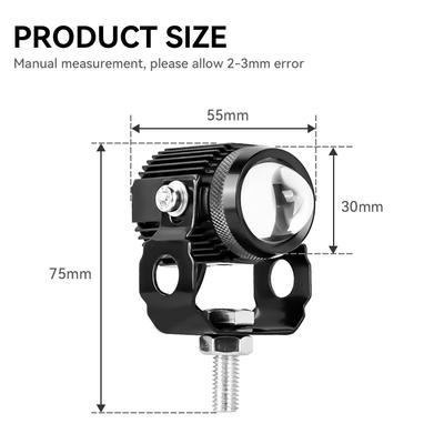 Motorcycle Mini Driving Light Dual Colo for Headlight Auxiliary Spotlight Lamp R ATV Scooter Moto Fog Light Accessories 12V