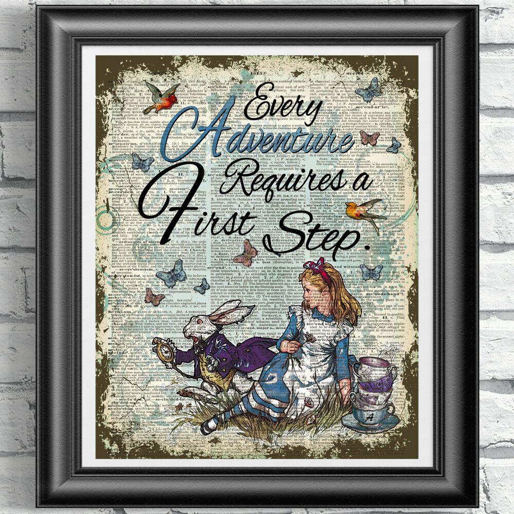 Alice in Wonderland tapestry quote vintage 75x100 чёрный