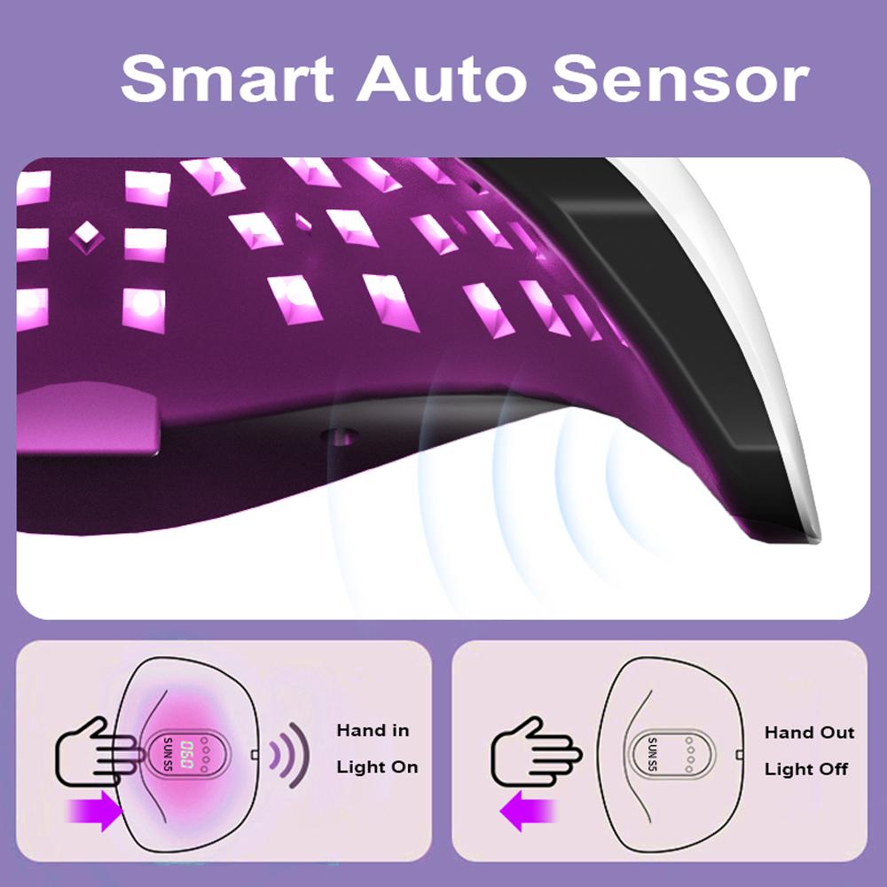 LED UV Nail Dryer Light Professional UV Nails Lamp for Nails Manicure 72 Beads Fast Curing Gel Polish Drying Lamp