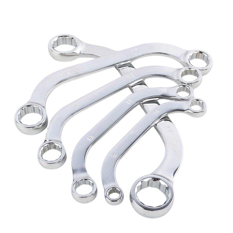 1/5Pcs S Type Double Ended Allen Wrench Combination Ring Spanner Plum Plate Curved Machine Fastener Repair Tools