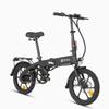 Electric Bike DYU A1F Pro 16" 250W Motor 7.5AH Max Range 60Km Load 120Kg Black