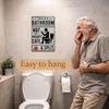 Lustige Badezimmerschilder Rostbeständige Metall-Toilettendekoration Lustiges sarkastisches Badezimmer-Toiletten-Deko-Schild für Badehaus, Zuhause