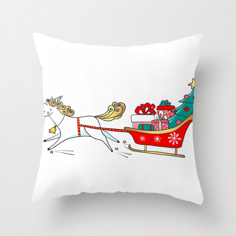 40/45/50/60cm Christmas Cushion Cover Christmas Ornament Home Christmas New Year Gift Pillow Case