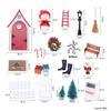 Interactive Fairies Gnomes Door Set For Doll House Doll Christmas Decorations Miniature Scene Display Crafting Accessory