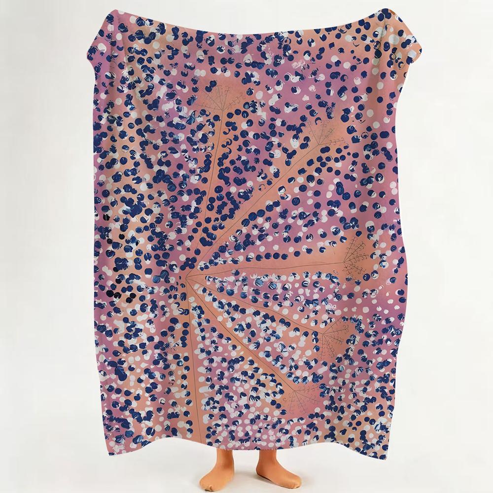 Artist Y Yayoi K Kusama a Art Throw Flannel Throw Blanket Suitable for Sofa Living Room Bedroom