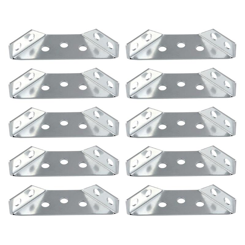 

10Pcs Stainless Steel Furniture Corner Connector Cabinet Support Fixing Frame Corners Brace for Wood, Shelf Supports 1