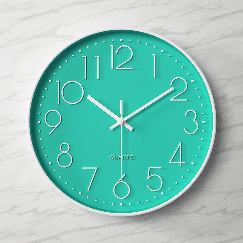 Clocks Living Room Silent Wall Clock Simple Fashion Clock Wall Hanging Home Three-dimensional Digital 40CM