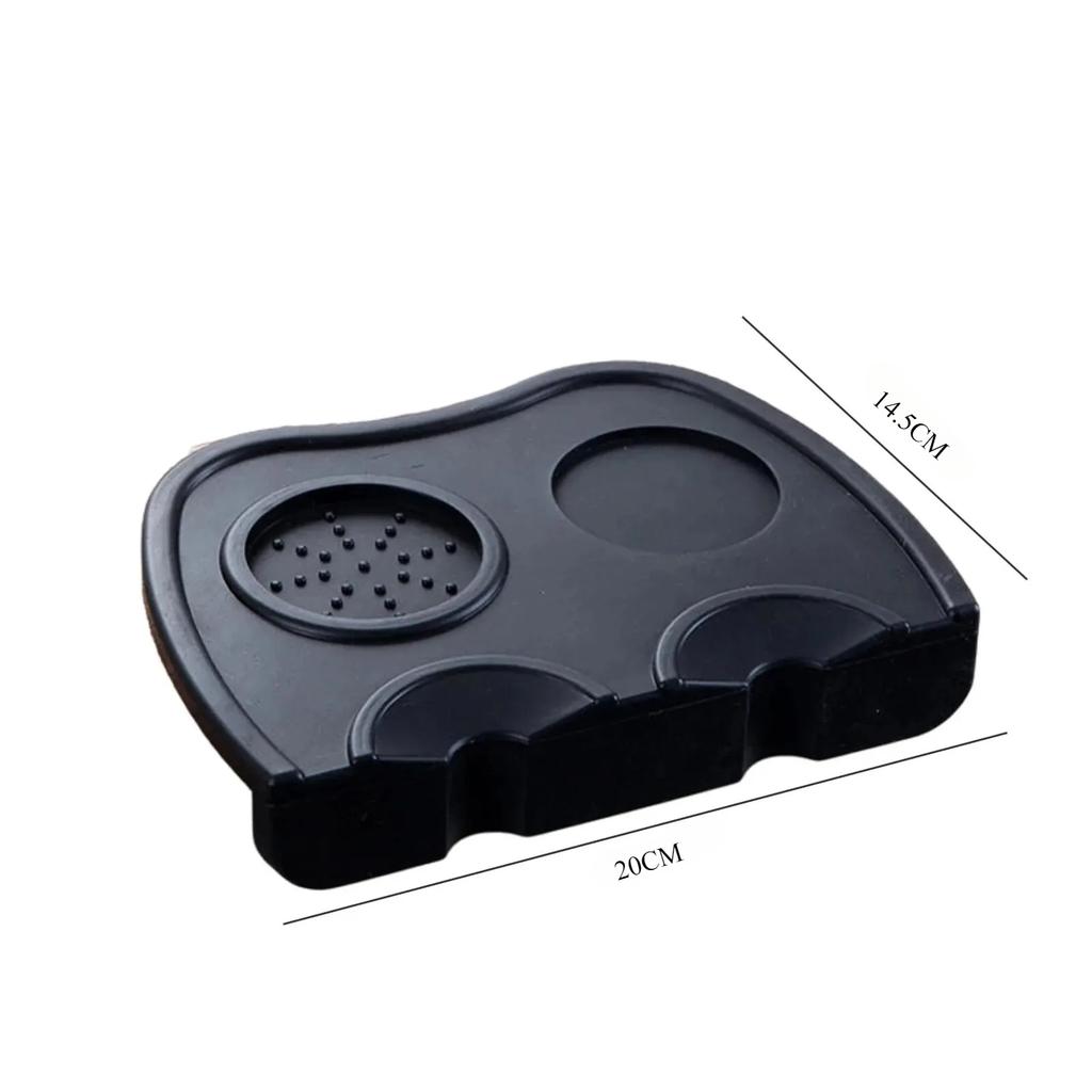 Espresso Tamping Mat Bar Counter Anti-slip Silicone Powder Pressing Mat Silicone Powder Pressing Support Frame with Corners