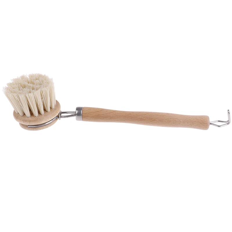 Bamboo Kitchen Cleaning Brush Natural Dishes Pots Pans Sink Washing Brush Eco-friendly Clean Scrubber Brush Cleaner