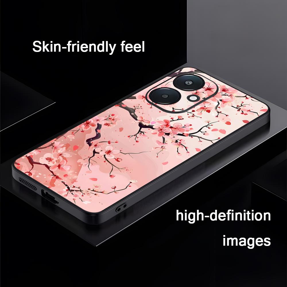 Cherry blossoms picture Art Phone Case For Xiaomi Redmi 14C 13C 12C Note14 13 12 11 10 Pro Plus S Soft Black Phone Cover