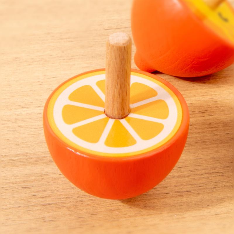 6pcs Wooden Spinning Top Toys Cartoon Childhood Wooden Gyro Fidget Toys Kids Montessori Colorful Spinning Gyro Birthday Gifts