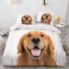 Seturi de lenjerie de pat 3D Animale de companie Câine Drăguț Set Husă Plapumă/Pilotă Față de Pernă King Queen Câini Dalmațieni Plapumă Lenjerie de pat Dropshipping