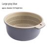 Six-Piece Double Layer Vegetable Washing Basin & Colander Set - Kitchen & Living Room Wash Basket