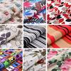 Canvas Floral Cotton Fabric for Sofa, Tablecloth, Stripe Curtains, Pillows & Remnants Clearance