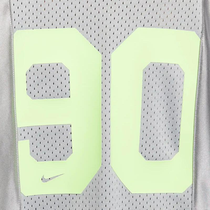 Nike Sportswear Comfortable Fashion Casual Versatile Basketball Jersey Women Tops Light-Smoke-Grey Pale-Yellow-Green HJ0281077