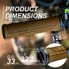 WFS World Map MTB Grips Single Clamp Ergonomic Mountain Bike Handlebar Grips Comfortable Vibration Damping for and Downhill Blue Lock-On – Non-Slip –